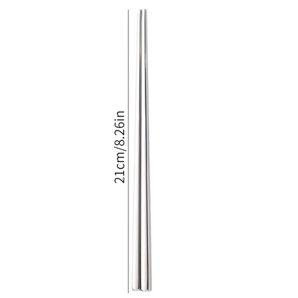 1 Pair Stainless Steel Chopstick - Picture 2 of 3